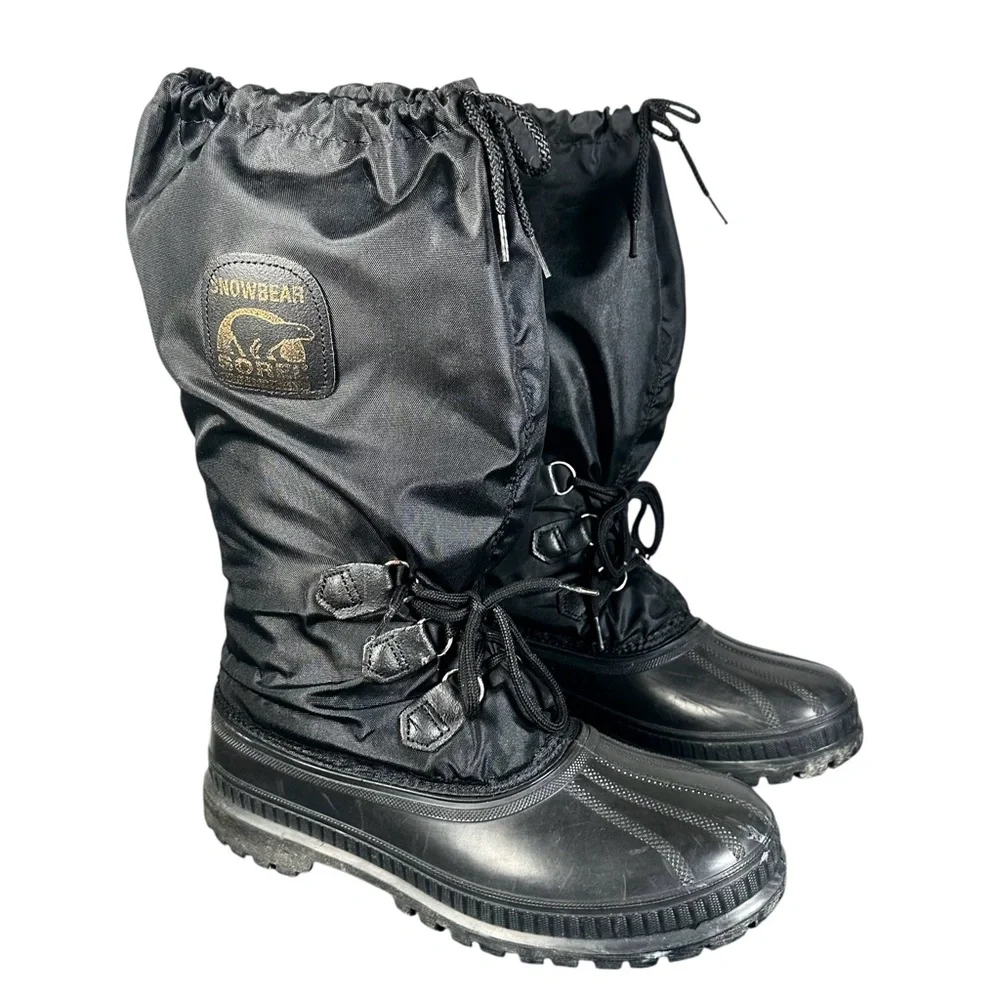 SOREL Snowbear Lined Winter Snow Boots in black